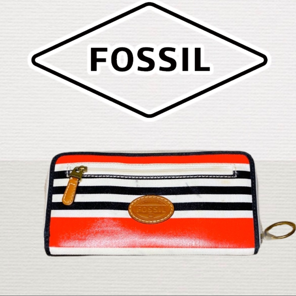Fossil Leather Zip Wallet/Clutch